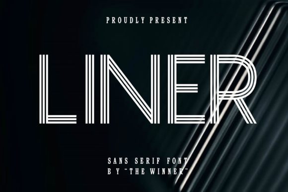 Liner: A Striped Sans Serif Font for Makers