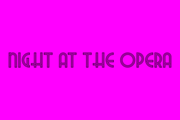 Night at the Opera: The Elegant Inline Sans Serif Typeface