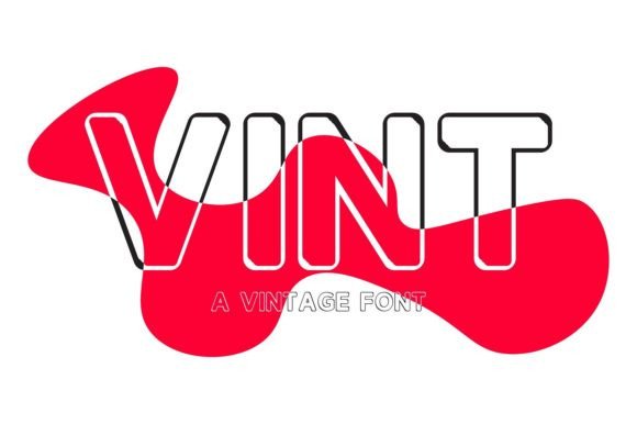 Vint: A Vintage Outlined Sans Serif Font for Crafters