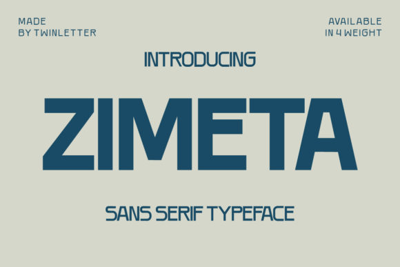 Zimeta: A Bold Sans Serif Font for Makers